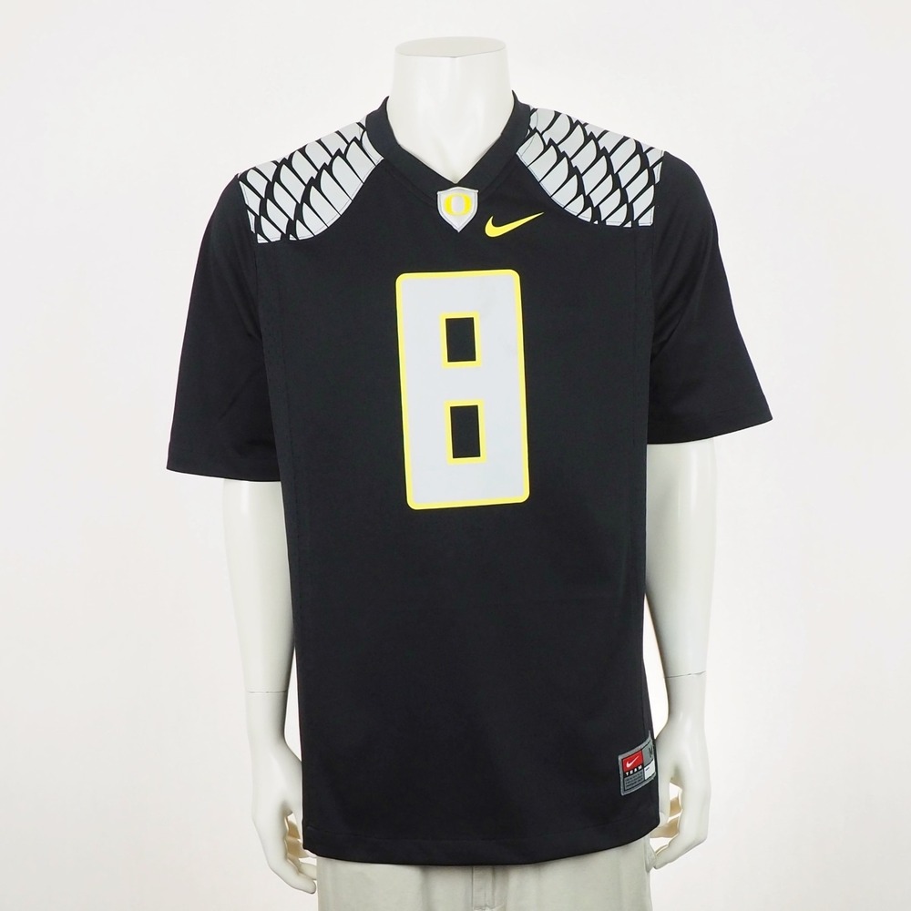 Nike Team Oregon Ducks Football Jersey Mens Medium Black #8 Marcus Mariota
